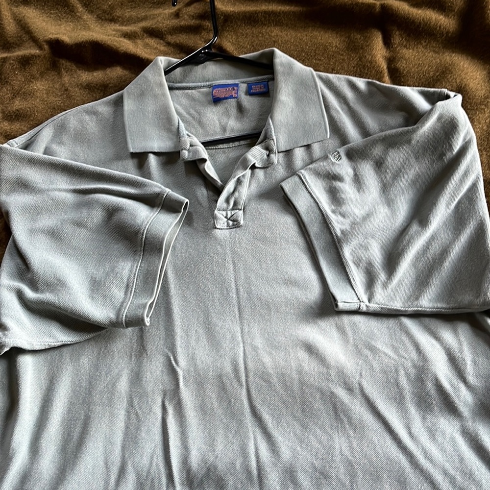 Pendleton green/gray polo shirt, XL.